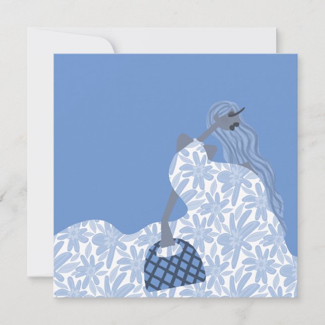 Cartão de Moda do Partido do Jardim Floral Feminin (Frente)