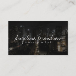 Cartão de Moda Fotográfica da Cidade da Noite de M