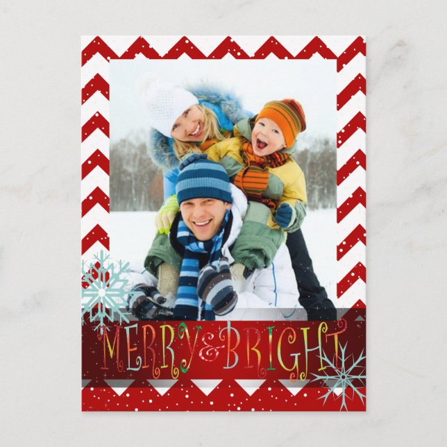 Cartão de modelo de foto PixDezines DIY color/chev (Frente)