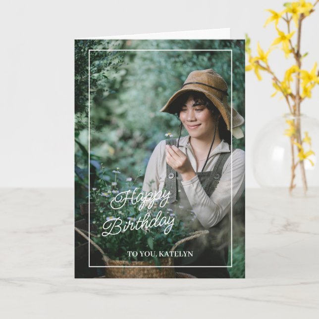 Cartão de Momentos de Aniversário Feliz (Flor Amarela)