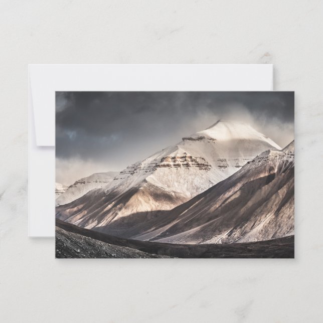 Cartão de Montanha Svalbard (Frente)