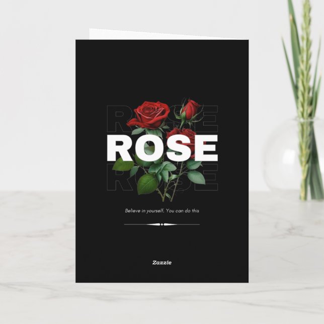 Cartão de Motivação Rosa  (Verso)