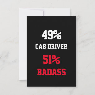 Cartão de Motorista de Táxi Badass