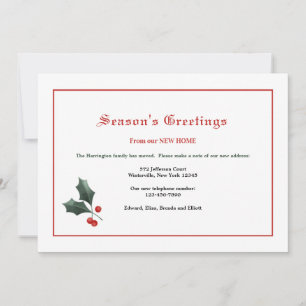 Cartão de movimento festivo Holly Holiday