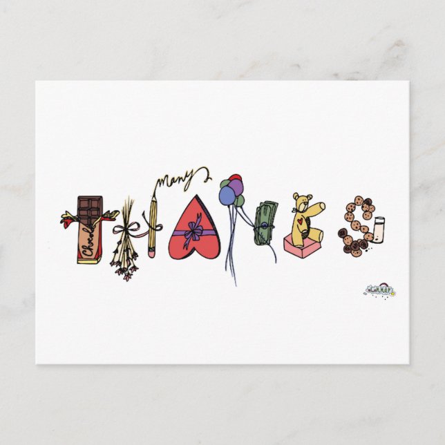 Cartão de muitos agradecimentos (Frente)