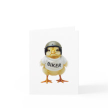 Cartão de MULHER MOTOCICLISTA engraçada para motoc