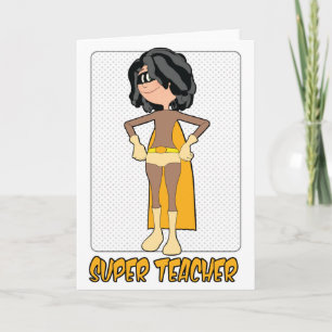 Cartão de Mulher Super Professora para Apreciaç