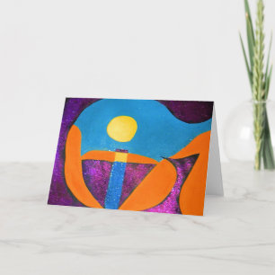 Cartão DÊ na arte abstrata da palavra