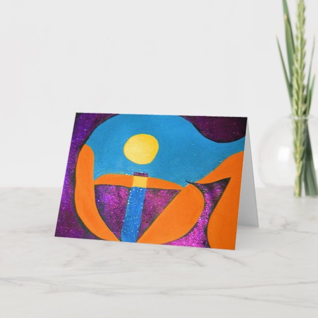 Cartão DÊ na arte abstrata da palavra (Frente)