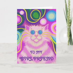 Cartão de "Namorada" "groovy-cat-delic"
