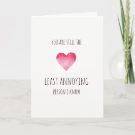 Cartão de Namorados de pessoa menos irritante