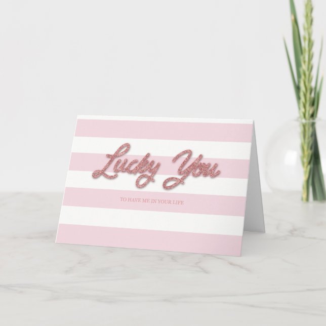 Cartão de Namorados Lucky You (Frente)