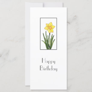 Cartão de Narciso em Aquarela e Caneta e Tinta