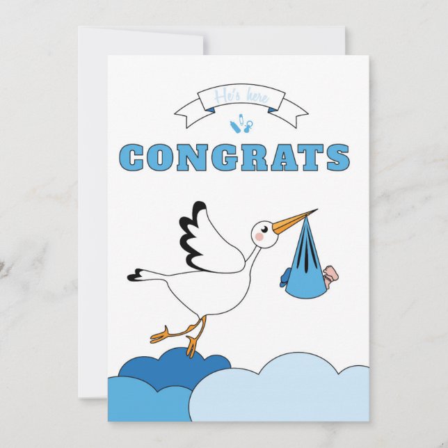 Cartão de nascimento de bebê (Frente)