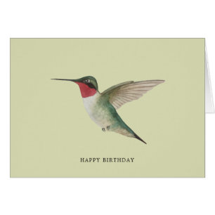 Cartão de Nascimento de Hummingbird