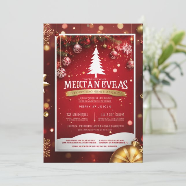 Cartão de Natal (Em pé/Frente)