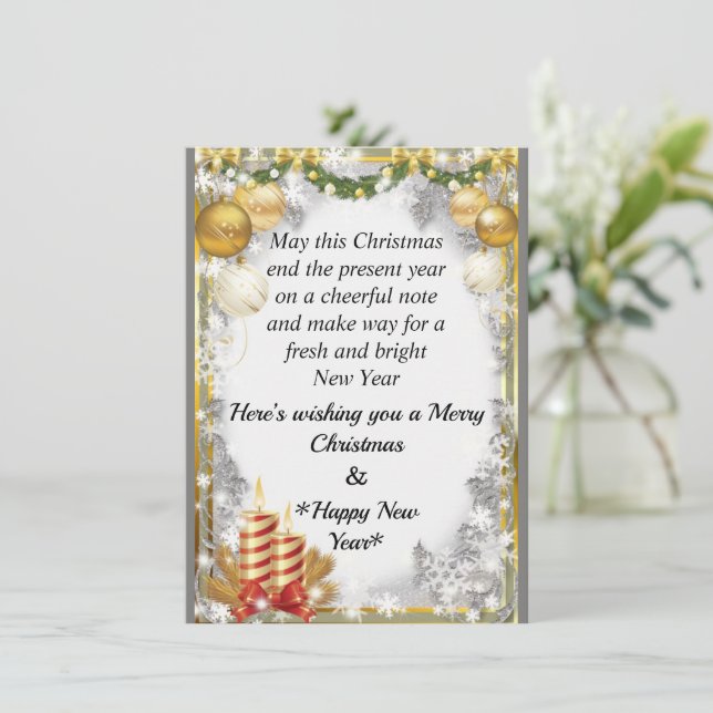 Cartão de Natal (Em pé/Frente)