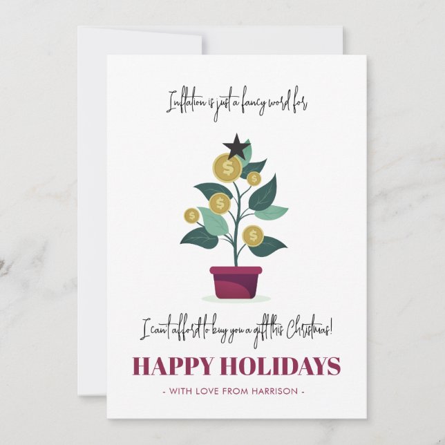 Cartão de Natal 2022 para Inflação Engraçada Sarcá (Frente)