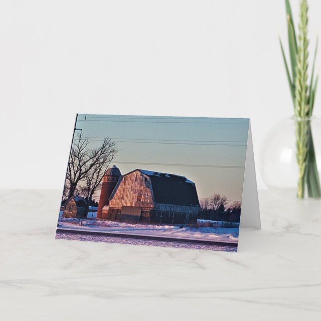 Cartão de Natal "À Deriva ao Crepúsculo" (Frente)