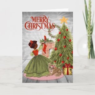 Cartão de Natal Afro-Americano Antigo