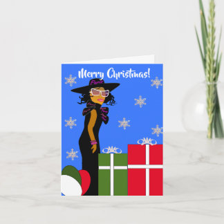 Cartão de Natal Afro-Americano da Glam Girl