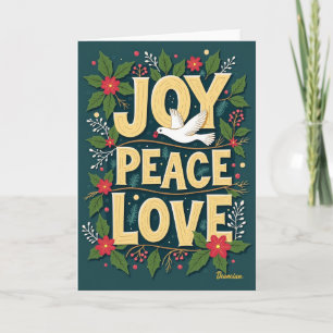 Cartão de Natal Alegria Paz Amor