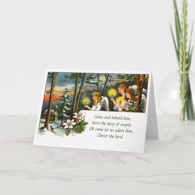 Cartão de Natal Alemão Vintage (Frente)