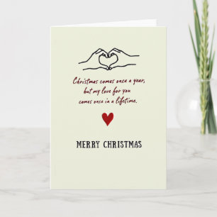 Cartão de Natal Amor Única Vez na Vida