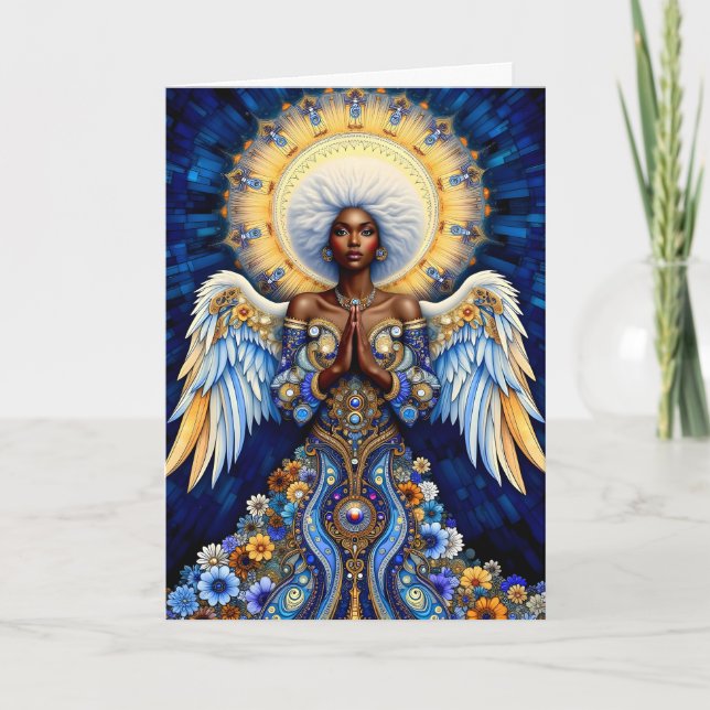 Cartão de Natal Angel 5x7 (Frente)