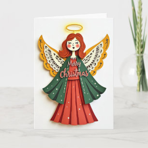 Cartão de Natal Anjo Alegre