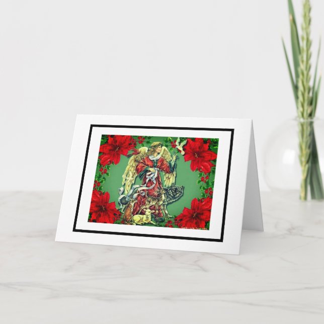 CARTÃO DE NATAL ANJO DE NATAL RETRÔ (Frente)