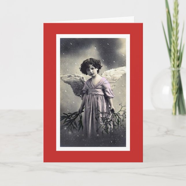 CARTÃO DE NATAL ANJO NA NEVE (Frente)