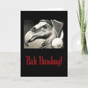 Cartão de Natal antigo Buzzard