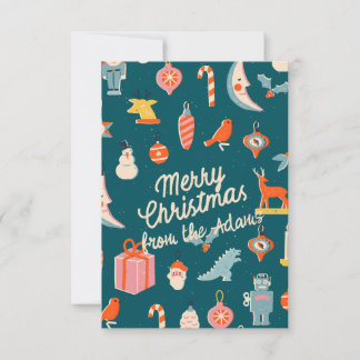 Cartão de Natal Antigo e Moçado