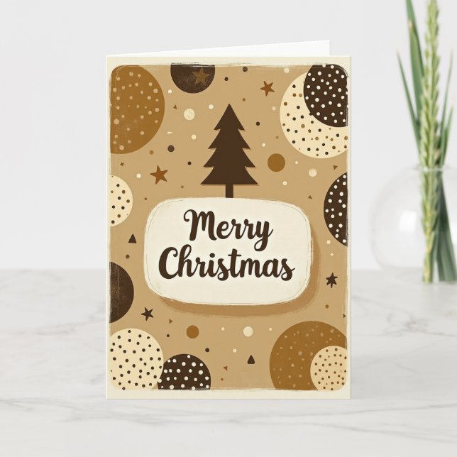 Cartão de Natal Antigo Feliz (Frente)