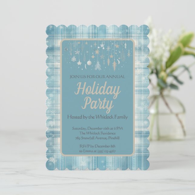 Cartão de Natal anual (Em pé/Frente)