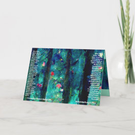 Cartão de Natal aquarela no estilo Alphonse Mucha