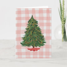 Cartão de Natal Árvore de Natal com Aquarela Moder