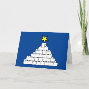 Cartão de Natal Árvore de Natal de Papel Higiênico