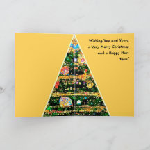 Cartão de Natal Árvore de Natal estilo Gustav Klim