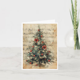 cartão de natal árvore em branco