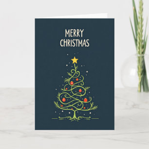 Cartão de Natal Árvore em Espiral