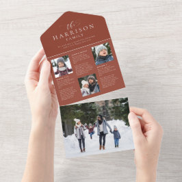Cartão de Natal atualizado da família de newslette