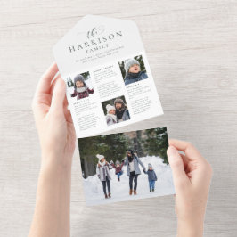 Cartão de Natal atualizado da família de newslette