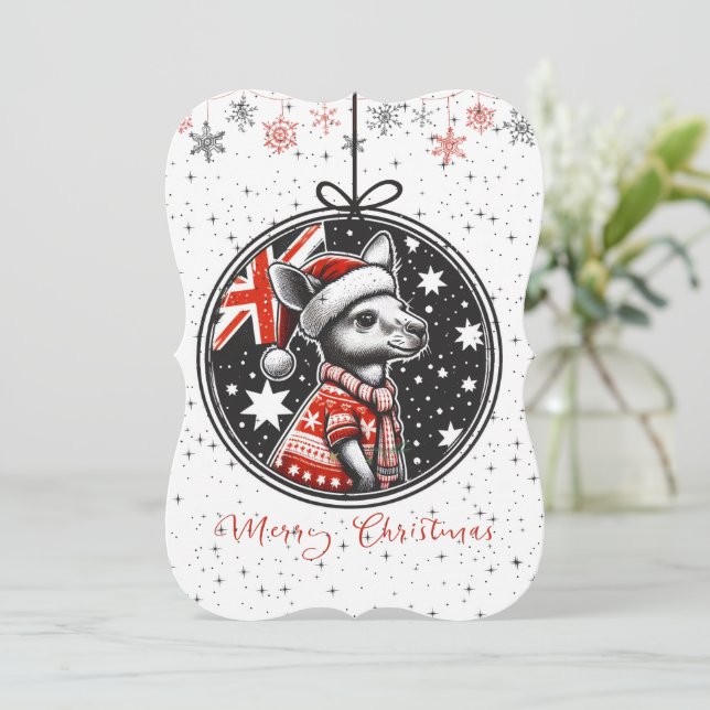 cartão de natal australiano (Em pé/Frente)