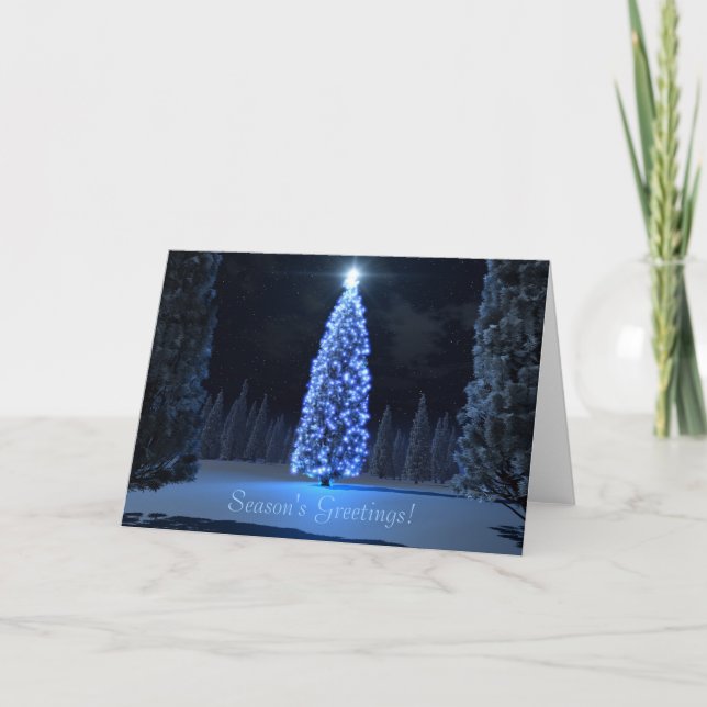 Cartão de Natal Azul (Frente)