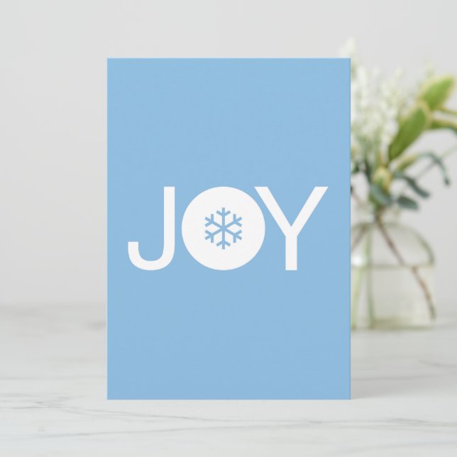 Cartão de Natal Azul (Em pé/Frente)