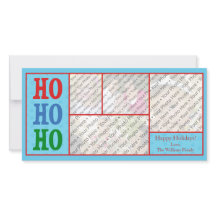 Cartão de Natal Azul com Texto Personalizado