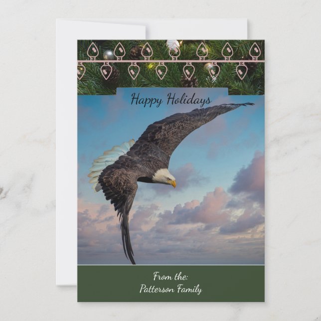 Cartão de Natal Bald Eagle (Frente)