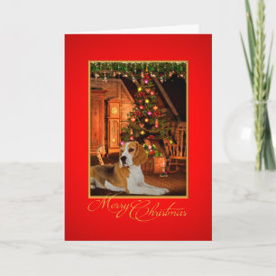 Cartão de Natal Beagle